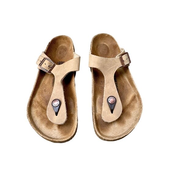Birkenstock Shoes - BIRKENSTOCK Gizeh Oiled Leather Sandals 36 5-5.5 Tan Shoes Flip Flops Slides